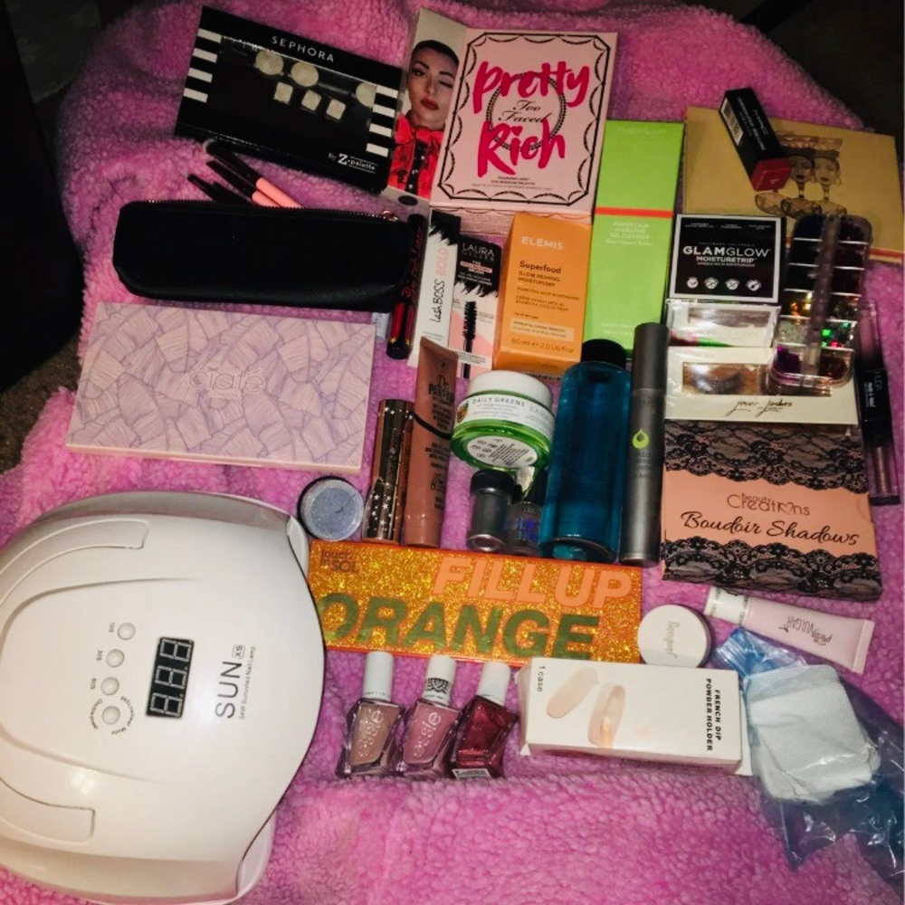 Huge high end makeup, skincare and gel nail lot